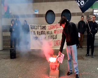 Pro Pal in manifestazione vicino all’azienda Leonardo